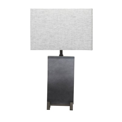 26" x 15" Modern Metal Table Lamp Gray - Olivia & May