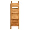 vidaXL Shoe Rack Solid Oak Wood Compact Shoe Rack Rectangular Rustic - 3 of 4