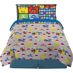 Pokémon Anime 7 Piece Full Comforter and Sheet Set with Sham - 1 of 4