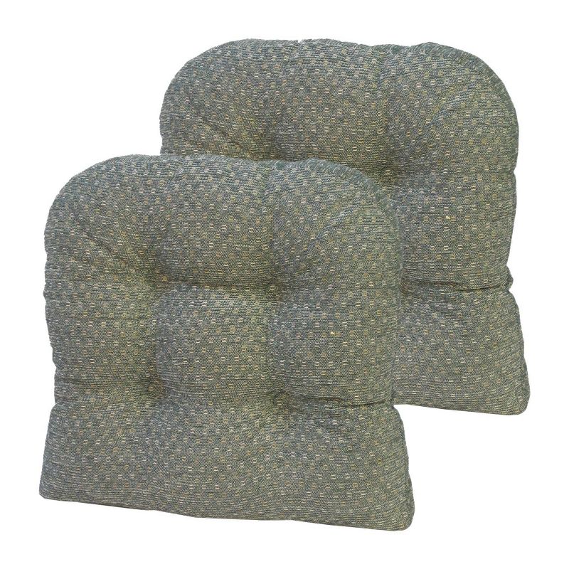 Gripper 15&#34; x 15&#34; Raindrops Universal Chair Cushion Set of 2 - Green, 1 of 3