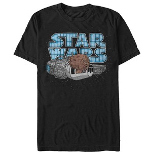 Men's Star Wars Cute Chewie Hair Party Cartoon T-Shirt - 1 of 4