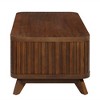 CAVINAS Farmhouse Coffee Table with Storage Rack, Solid Wood Living Room Side Table, Modern Coffee Table with Storage for Living Room - 3 of 4