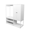 TIRAMISUBEST Wardrobe Closet - Mobile Lateral Filing Cabinet Locking Wheels Adjustable Shelf - 3 of 4