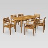 Midvale 7pc Acacia Wood Dining Set: Weather-Resistant, Modern Design - Christopher Knight Home - 2 of 4