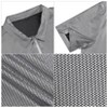 Mens Shirt Zip Polo Shirts Short Sleeve Shiny Shirt Outfits Party Costume Top - 4 of 4