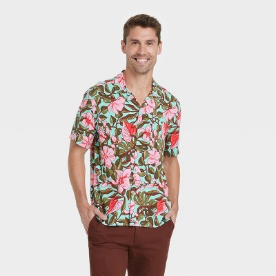 Pink floral shirt Modern fit, Le 31