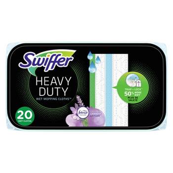 Swiffer Sweeper Heavy Duty Multi-Surface Wet Cloth Refills for Floor Mopping and Cleaning, Lavender scent - 20ct