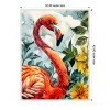 Amanti Art Flamingo in Flowers by Justyna Jaszke Framed Canvas Wall Art - 3 of 4
