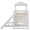 NicBex Fendi Twin Over Full Bunk Bed with Ladder Slide and Safety Guardrail White - 4 of 4