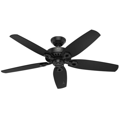 Hunter Fan Company 53294 Builder Elite Versatile Indoor/Outdoor 52 Inch Ceiling Fan without Light Fixture, Matte Black