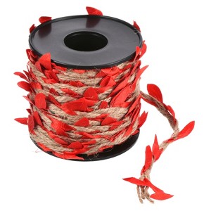 Unique Bargains Jungle Wedding Party Home Garden Decor Burlap Leaf Ribbon Jute Twine Artificial Vine - 1 of 4