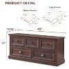 SinCiDo Farmhouse Dresser with 5 Drawer, 45" Wide Horizontal Dresser  Chests for Bedroom, Wood Rustic Dresser for Closets - 2 of 4
