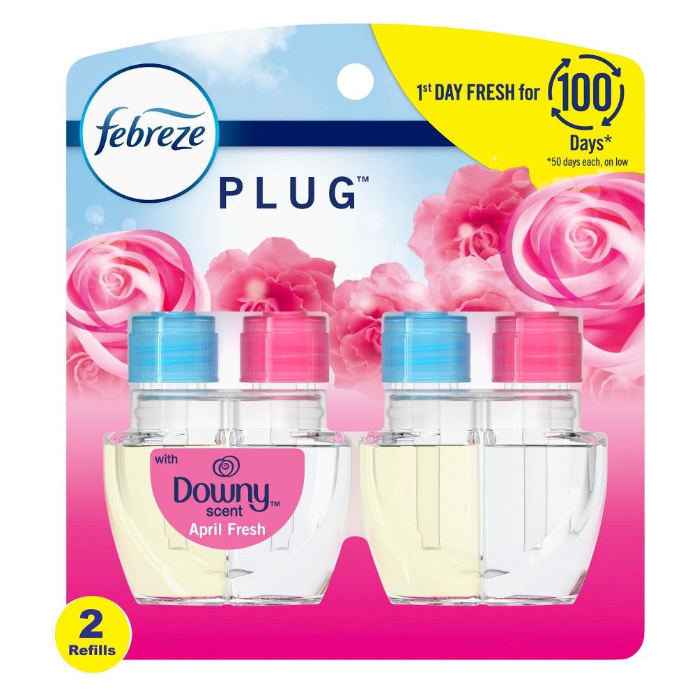 Photos - Air Freshener Febreze Odor-Fighting Fade Defy Plug  Refill - Downy April Fr 