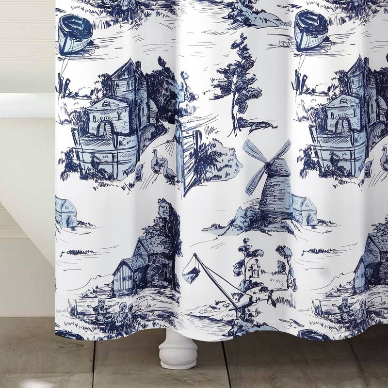 French Country Toile Single Shower Curtain - Lush Décor, 5 of 10