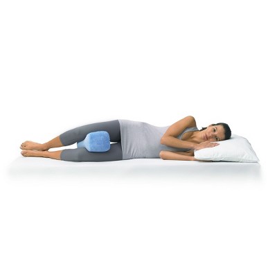 Blue Foam Contour Leg Pillow with Velour Cover