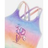 Deux par Deux Girl Printed One-Piece Swimsuit Flowers on Multicolored Background - 4 of 4