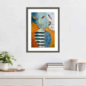Amanti Art A Few Leaves by Pamela K. Beer Wood Framed Wall Art Print - 1 of 4