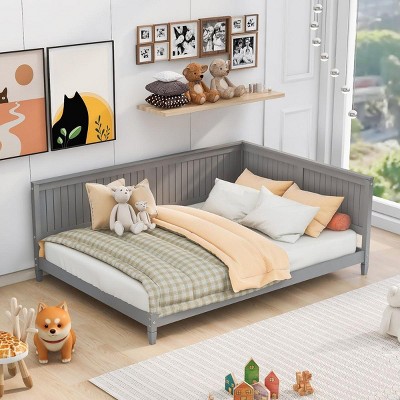 Streamdale Full Size Wood Daybed/Sofa Bed, Gray