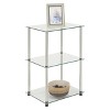 Classic Glass Tall 3 Tier End Table - Breighton Home - 2 of 4