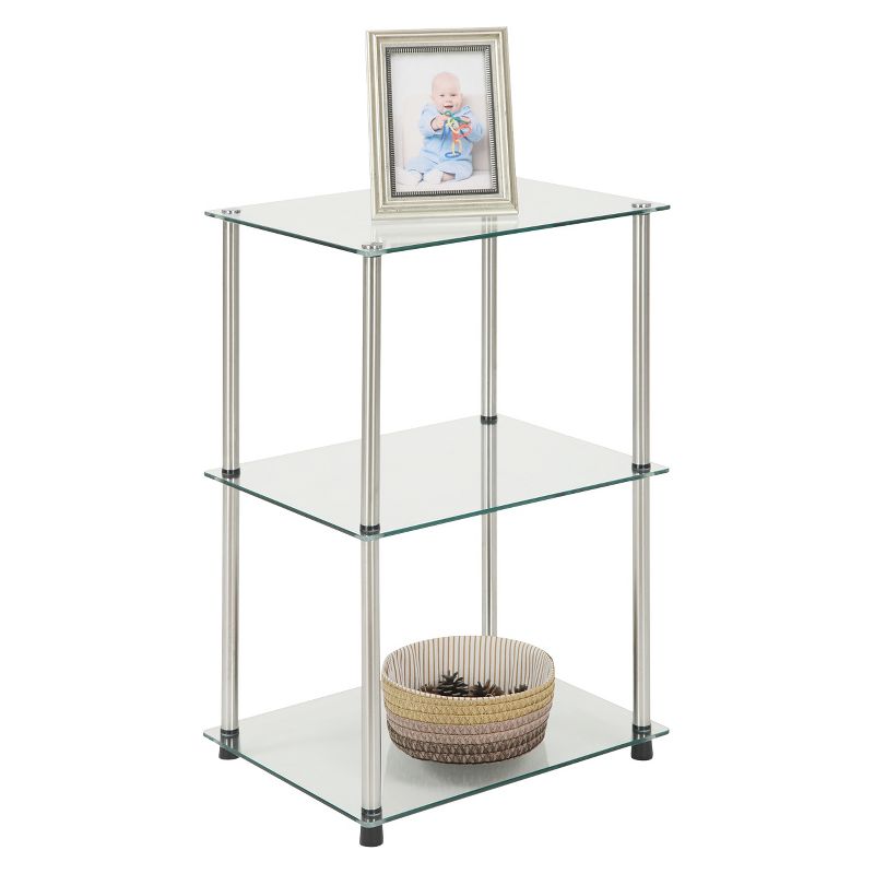 Classic Glass Tall 3 Tier End Table - Breighton Home, 3 of 6