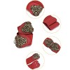 INSPIRE CHIC Women's Metal Symmetric Flower Interlock Buckle Textured Elastic Cinch Belt - 2 of 4