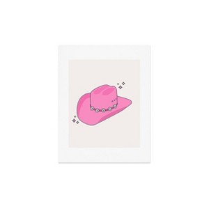 Deny Designs Daily Regina Designs Cowboy Hat Print Pink Art Print - 1 of 4