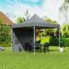 Resenkos Backyard Garden Canopy, Camping Canopy Screen Tent,10' x 10' Heavy Duty Pop Up Canopy Tent with Sidewall, Storage Pockets, Dark - 4 of 4