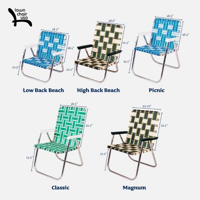 Classic Blue and Orange Aluminum Webbed Camping Chair
