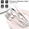 Itopfox 72-Piece Silverware Set for 12 with Steak Knives, Stainless Steel Cutlery Set Includes Forks, Spoons, Dishwasher Safe for Home & Restaurant - 4 of 4