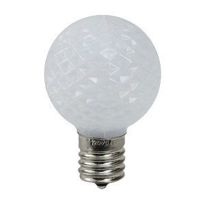 Northlight Pack of 25 Faceted LED G40 Pure White Christmas Replacement Bulbs - 1 of 1