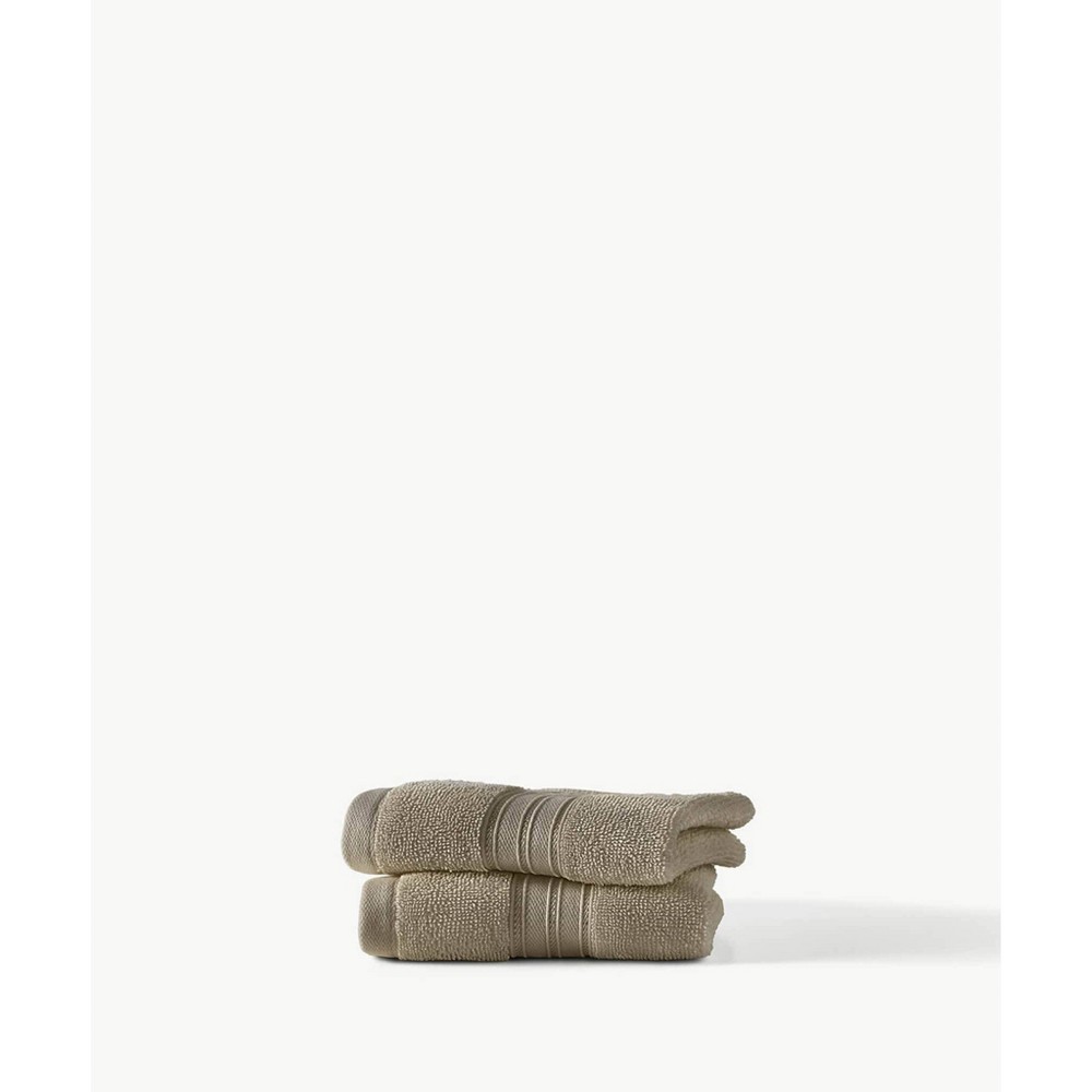 Photos - Towel 2pc Liam Washcloth Set Sandstone - Blue Loom