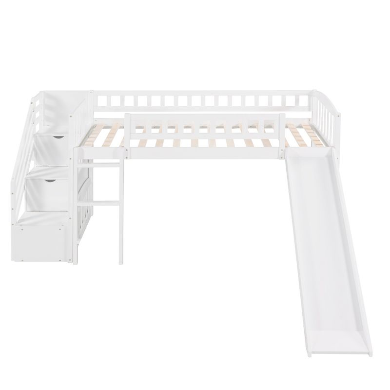 Twin Size Loft Bed with Two Drawers and Slides - ModernLuxe, 5 of 10
