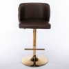 PAGED Swivel Barstools Classic Velvet Upholstered Bar Stools Adjusatble Height Counter Stools with Back Tufted for Home Pub, Set of 2 - 3 of 4
