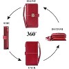 Hachikiko Leather RFID Blocking Wristlet Wallet - Large Capacity Credit Card Holder with 24 Card Slots & ID Windows - 4 of 4