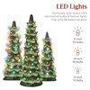 Best Choice Products Set of 3 XL Pre-Lit Hand-Painted Ceramic Tabletop Christmas Trees - 4 of 4