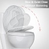 Toilet Seat With Toddler Seat - Potty Seat Attachment for Toilet,Fits Both Adult And Child,Quiet,14.05"×16.96"×3.74"，White - 4 of 4