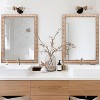 Dolonm Wall Mirror - Wood Framed Abstract Mirror for Living Room, Bathroom, Bedroom Decor - 3 of 4