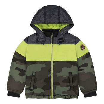 Andy & Evan  Toddler  Boys 3 Tone Hooded Puffer Coat