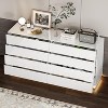 Hommoo 8 Drawers Wooden Dressers for Bedroom White - 4 of 4