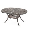 NicBex 59.2"/ 67.5"/61"Outdoor Dining Table,Round  Patio Table with Aluminum Frame for 2 to 4 Chairs,Outdoor Furniture,Copper/Black/Bronze - 4 of 4