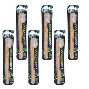 Woobamboo Super Soft Bristles Bamboo Toothbrush - 6 ct - 1 of 4