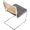Nordlys Set of 2 Metal Dining Chairs with Cane Backs and Fabric Seats Modern Design Style Upholstery Dining Room - 3 of 4