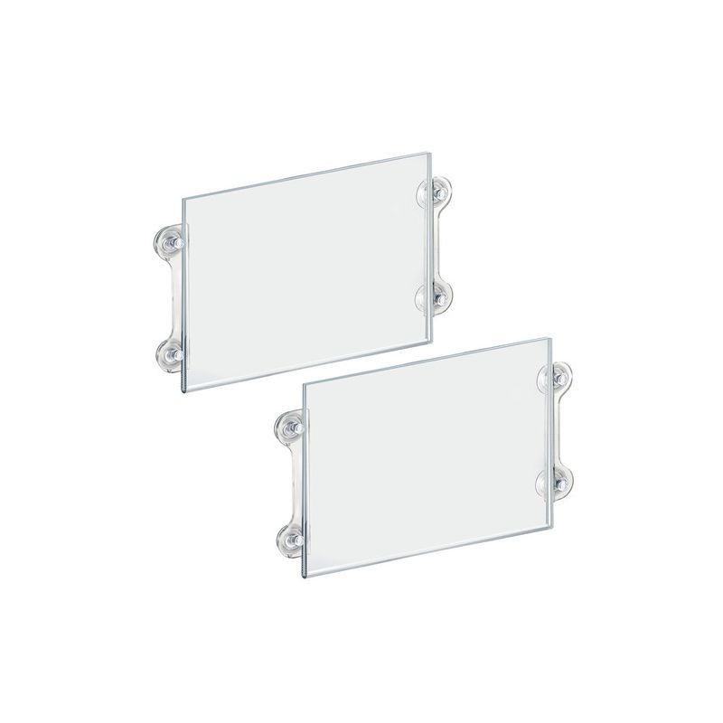 Azar Displays Clear Acrylic Window/Door Sign Holder Frame with Suction Cups 14''W x 11''H, 2-Pack, 1 of 10