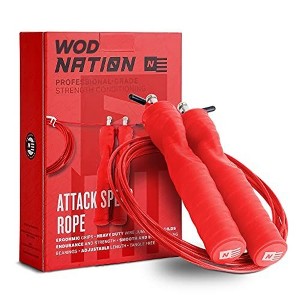 WOD Nation Attack Speed Jump Rope for Women & Men - Professional Skipping Rope for Exercise - Jump Rope Adjustable Length - 1 of 4