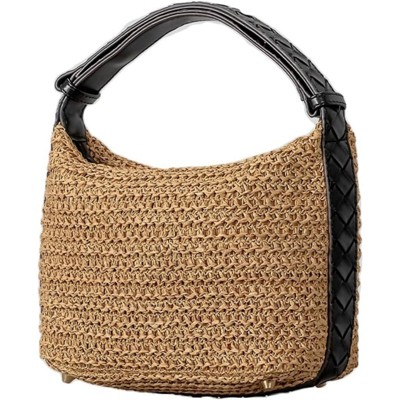 FATMOON Bohemia Straw Beach Bag Women Shoulder Tote Hobo Handbag Summer Travel Beach Bags Top-handle Crossbody Purse