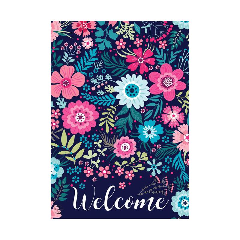 Bright Floral Spring Garden Flag Welcome Flowers 18" x 12.5" Briarwood Lane, 1 of 4