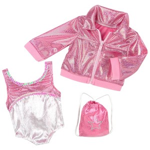 Sophia’s Gymnastics Leotard & Nylon Jacket for 18" Dolls, Pink - 1 of 3
