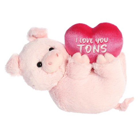 Aurora Medium I Love You Tons Valentine Heartwarming Stuffed Animal Pig 11