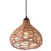 Zuo Modern Nezz Ceiling Lamp, Natural Teardrop Woven Shade 12"H x 11.8"W x 11.8"D - 4 of 4