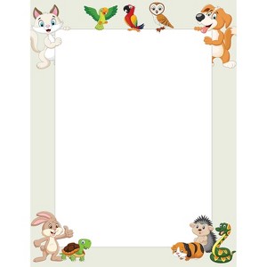 Great Papers Whimsical Animal Pals Everyday Letterhead Multicolored 50 Sheets/Pack (2025012) - 1 of 4